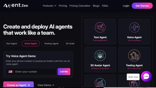 AgentZee - Tu equipo de IA, una plataforma - Logo