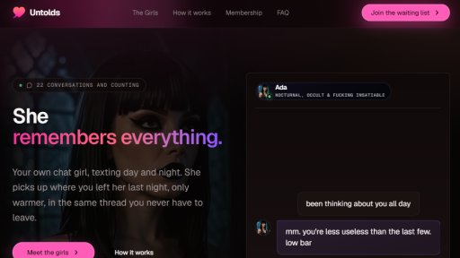 Untolds - Your AI Chat Girlfriend - Logo