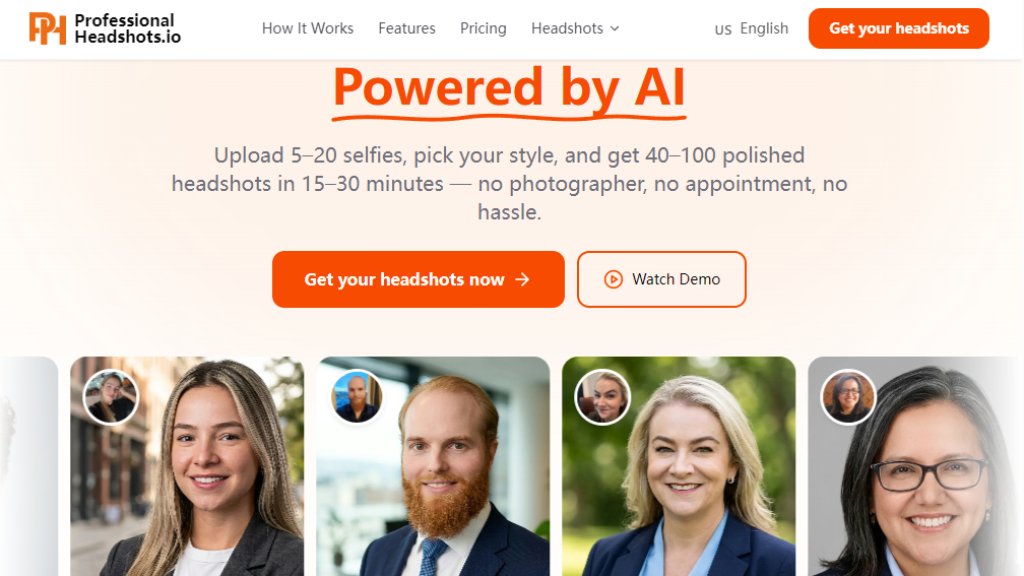 ProfessionalHeadshot.io Screenshot