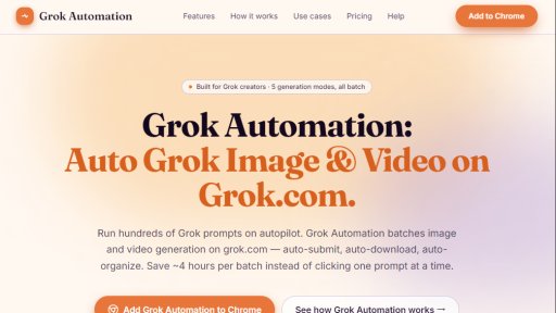 Grok Automation - Batch Grok on Autopilot - Logo
