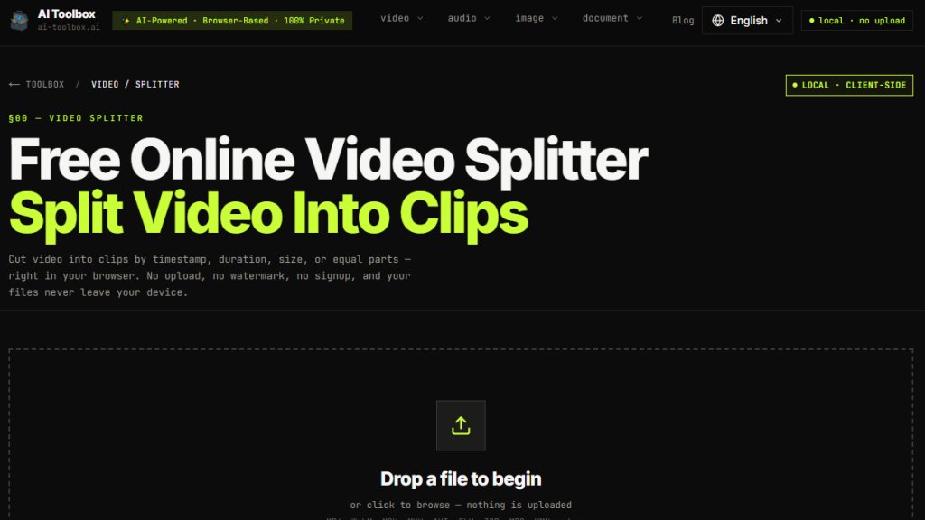 AI Toolbox Video Splitter 截图