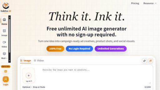 Inkfox AI - Free Unlimited AI Generator - Logo