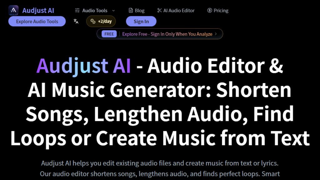 Audjust AI Screenshot