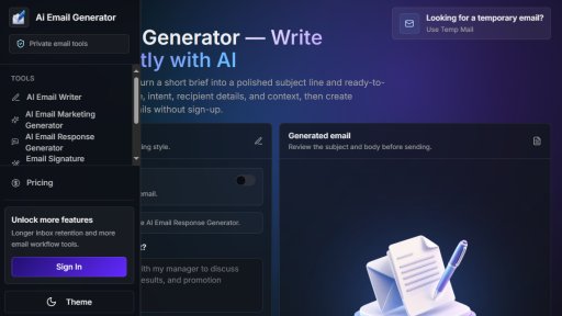 Generador de Correo Electrónico AI - Escribe correos al instante con IA - Logo