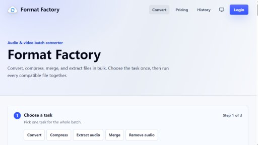 Format Factory - Batch Convert Media Online - Logo