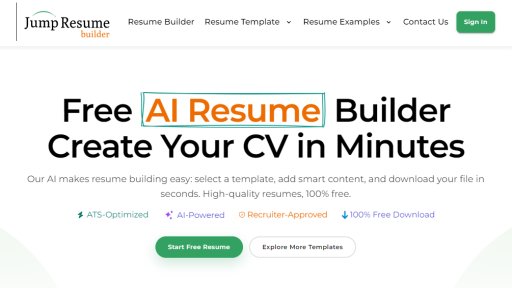 Jump Resume Builder - Smart Resume Builder, Fast Results - Logo