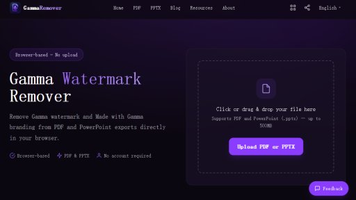 GammaRemover - Remove Gamma Watermark Free & Private - Logo