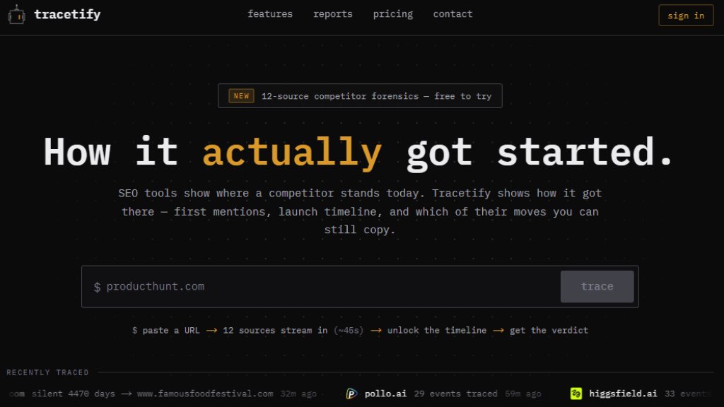 Tracetify Screenshot