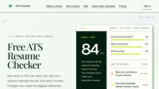 ATS Checker - Free ATS Resume Checker – Score & Job Match - Logo