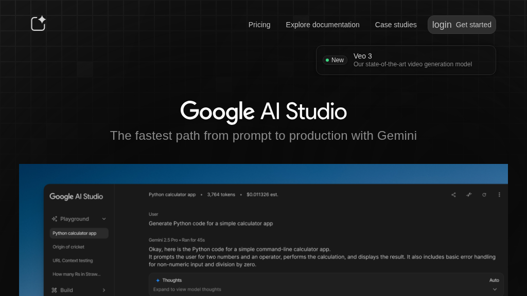 Google AI Studio Screenshot