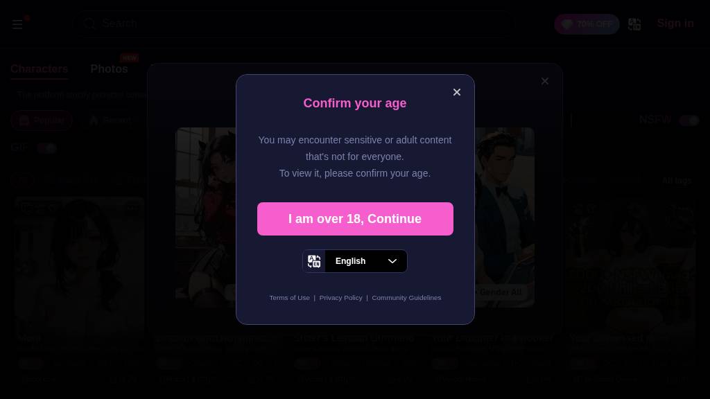 JuicyChat.ai Screenshot